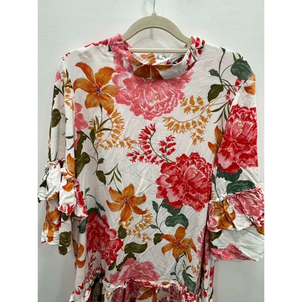 Petal And Pup Dress Womens Large Floral Ruffle Sleeve Boho‎ Cottagecore - Picture 5 of 13